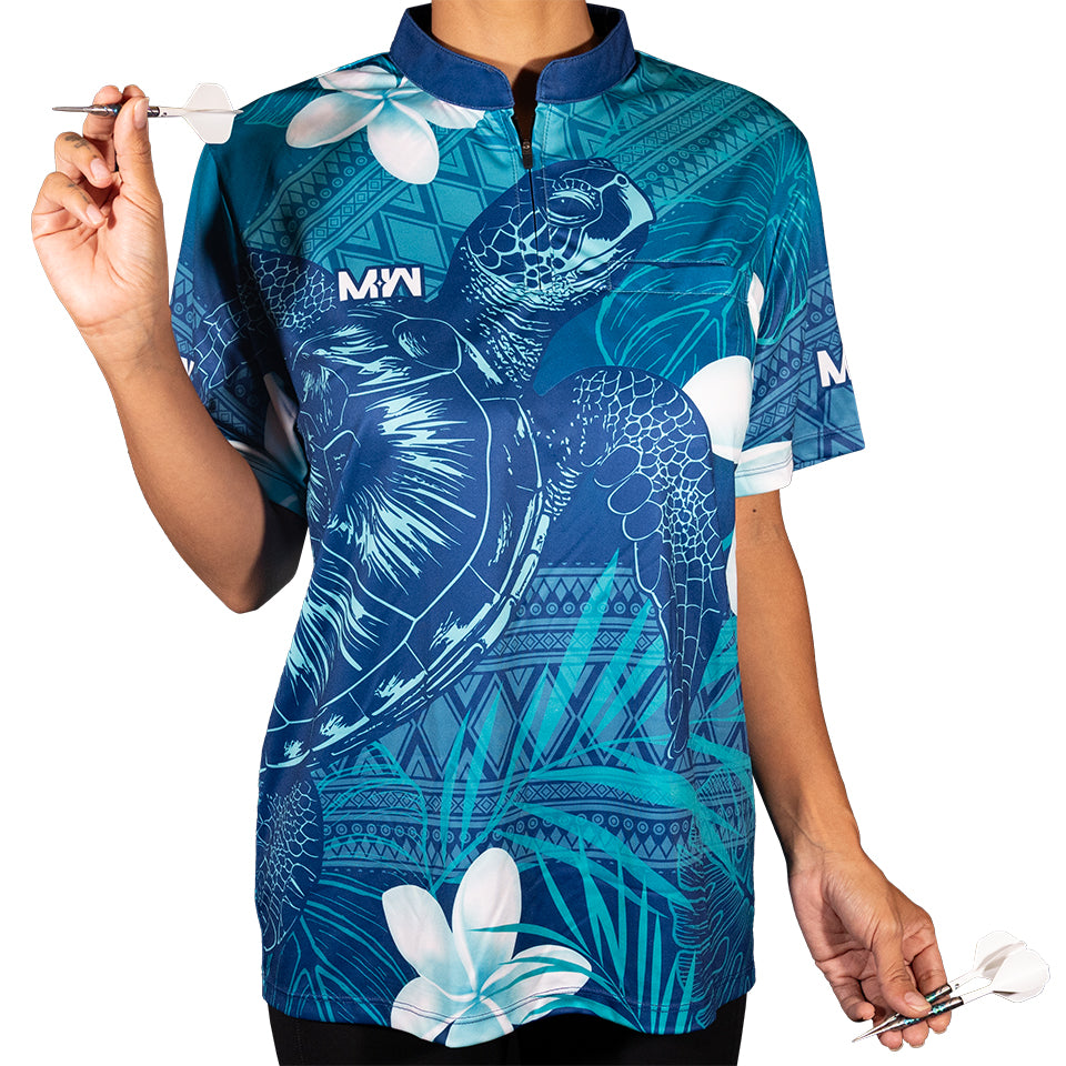 Tribal Turtle Blue Jersey