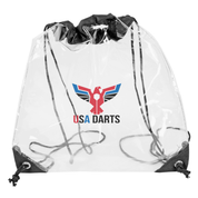 USA Darts Clear Stadium Drawstring Bag