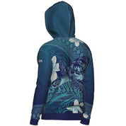 Tribal Turtle Blue Hoodie