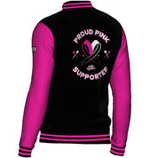 Proud Pink Supporter Letterman Pullover Jacket