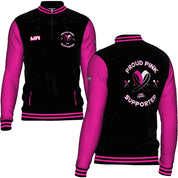 Proud Pink Supporter Letterman Pullover Jacket