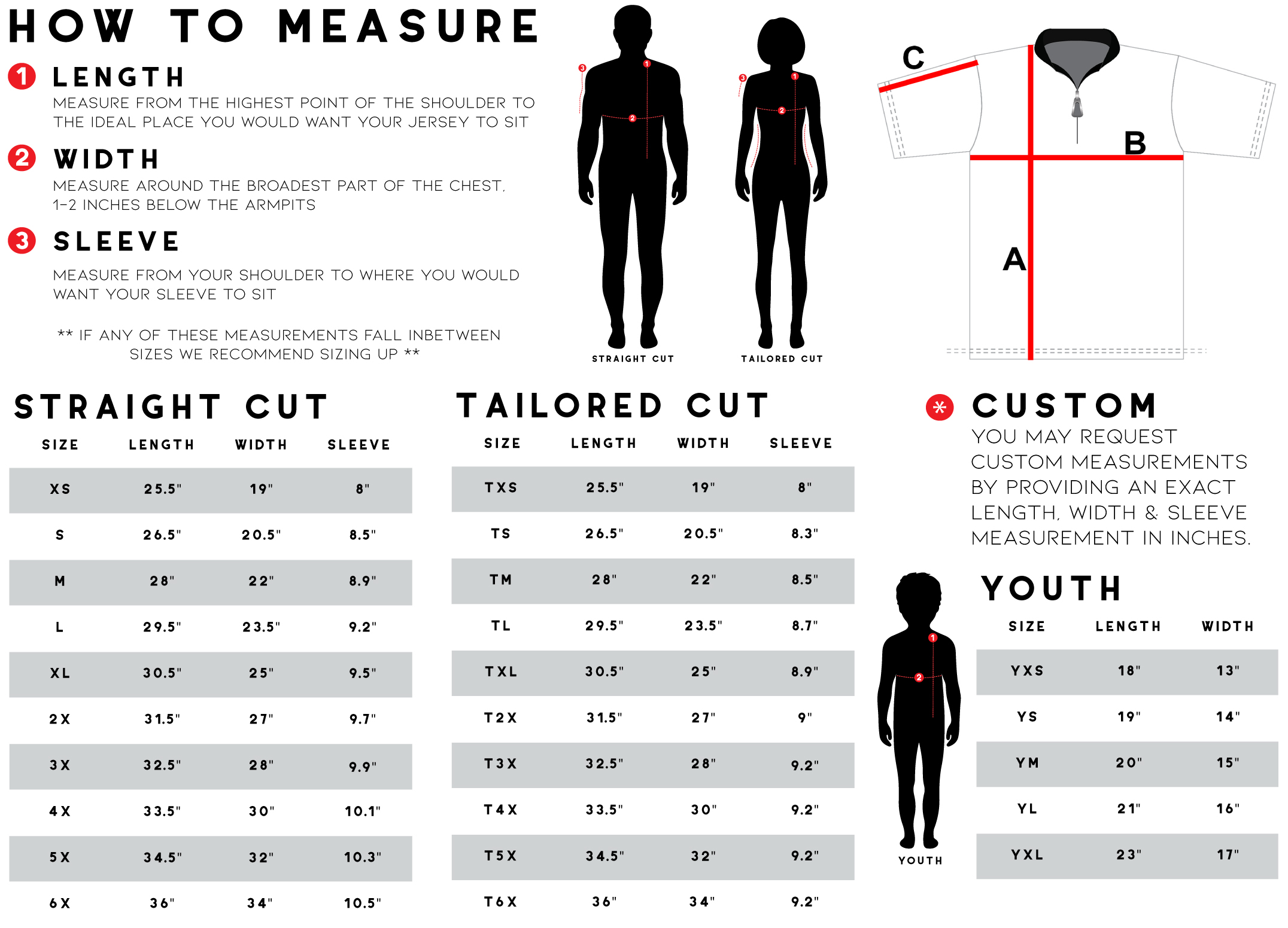 Custom Sizing Chart | Magic Wear